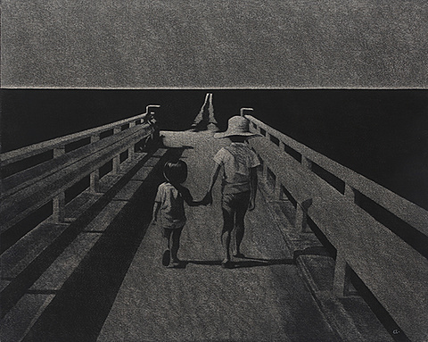 《兄妹の渡る橋》 1994年作