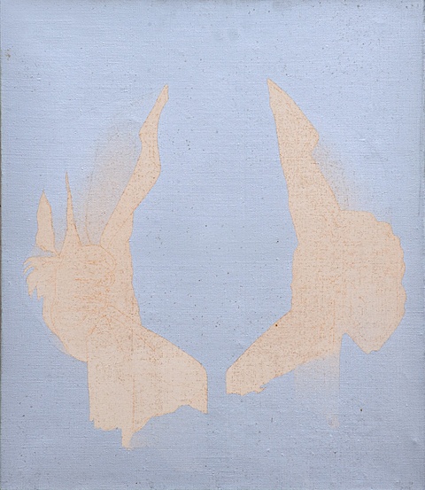 《K.T.像（金属粉末による）》1969年頃 油彩・金属粉末、キャンバス 52.8×45.6cm
